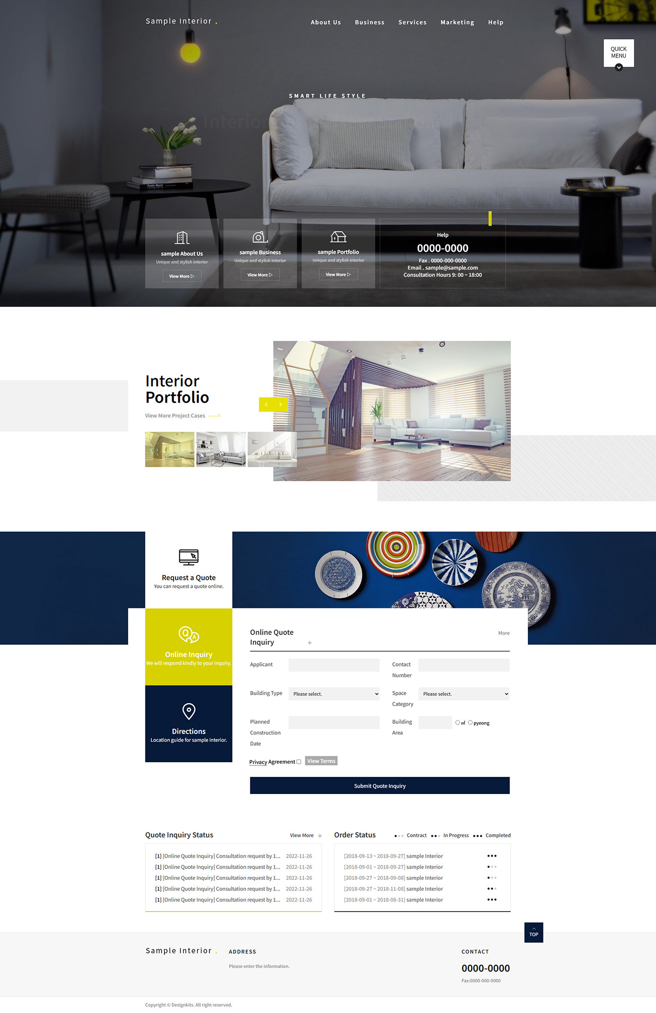 Interior Design Portfolio HTML Website Template