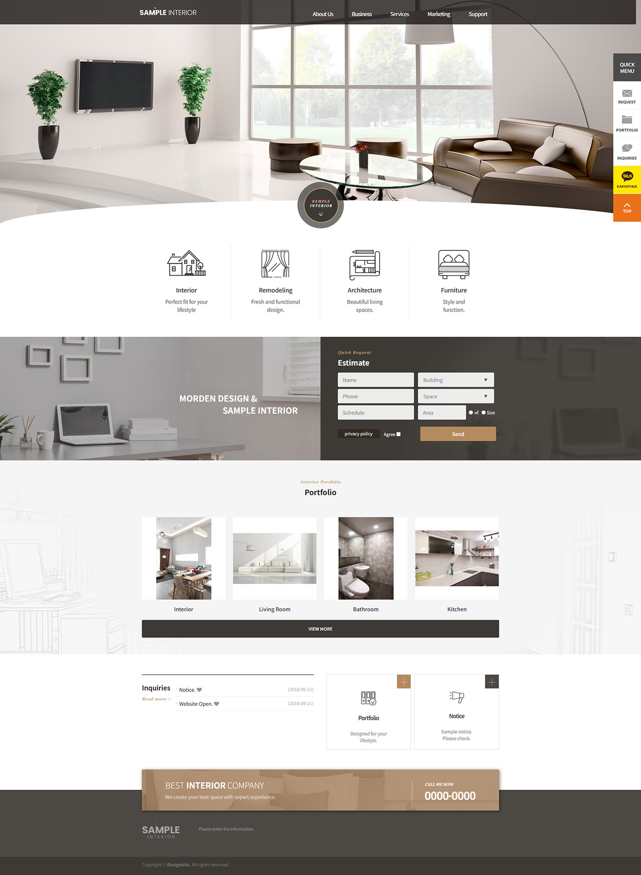 Modern Interior Design Company HTML Template