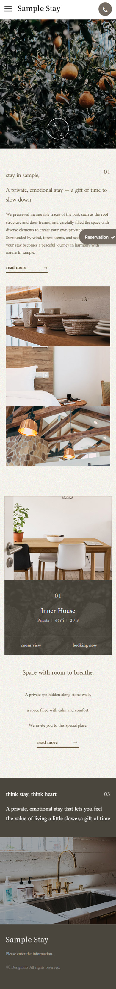 Modern Vacation Rental & Private Stay Website UI Template mobile product image