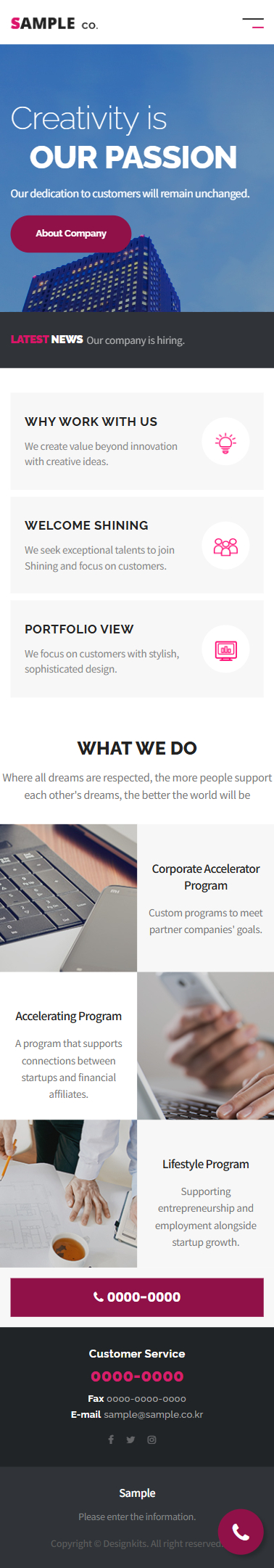 Corporate Business & Enterprise Website HTML Template mobile product image