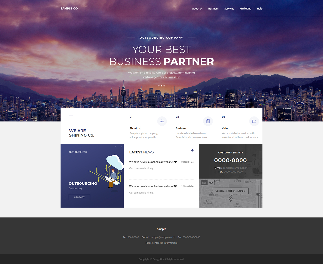 Outsourcing Business Corporate Website HTML Template