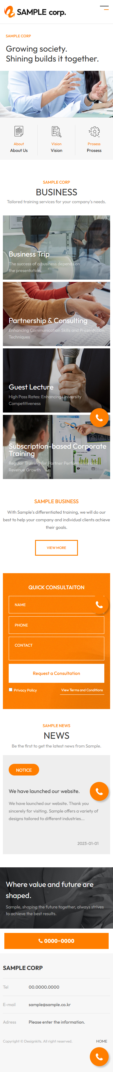 Business Consulting & Education HTML Template mobile product image