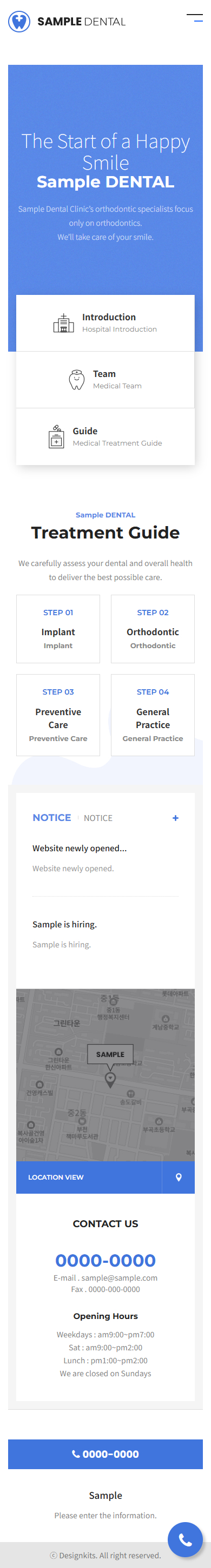 Dental Clinic Medical HTML Website Template mobile product image
