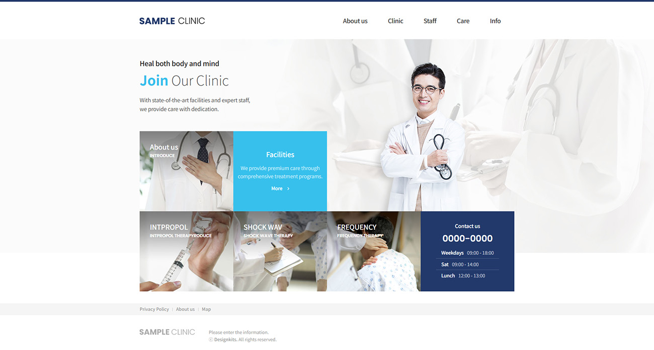 Clinic & Medical Care Website HTML Template