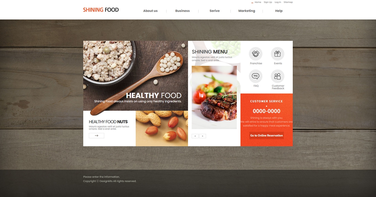 Healthy Food & Restaurant Website HTML Template
