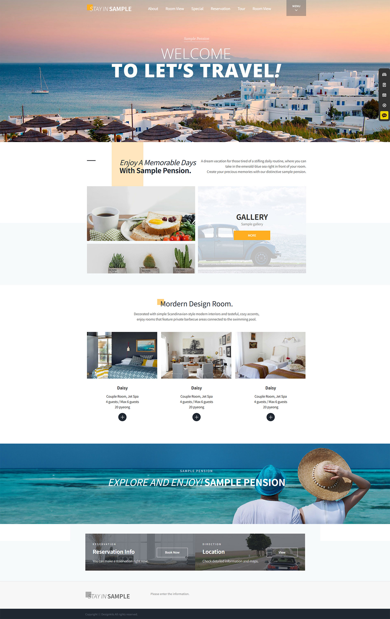 Accommodation Travel Resort Website HTML Template