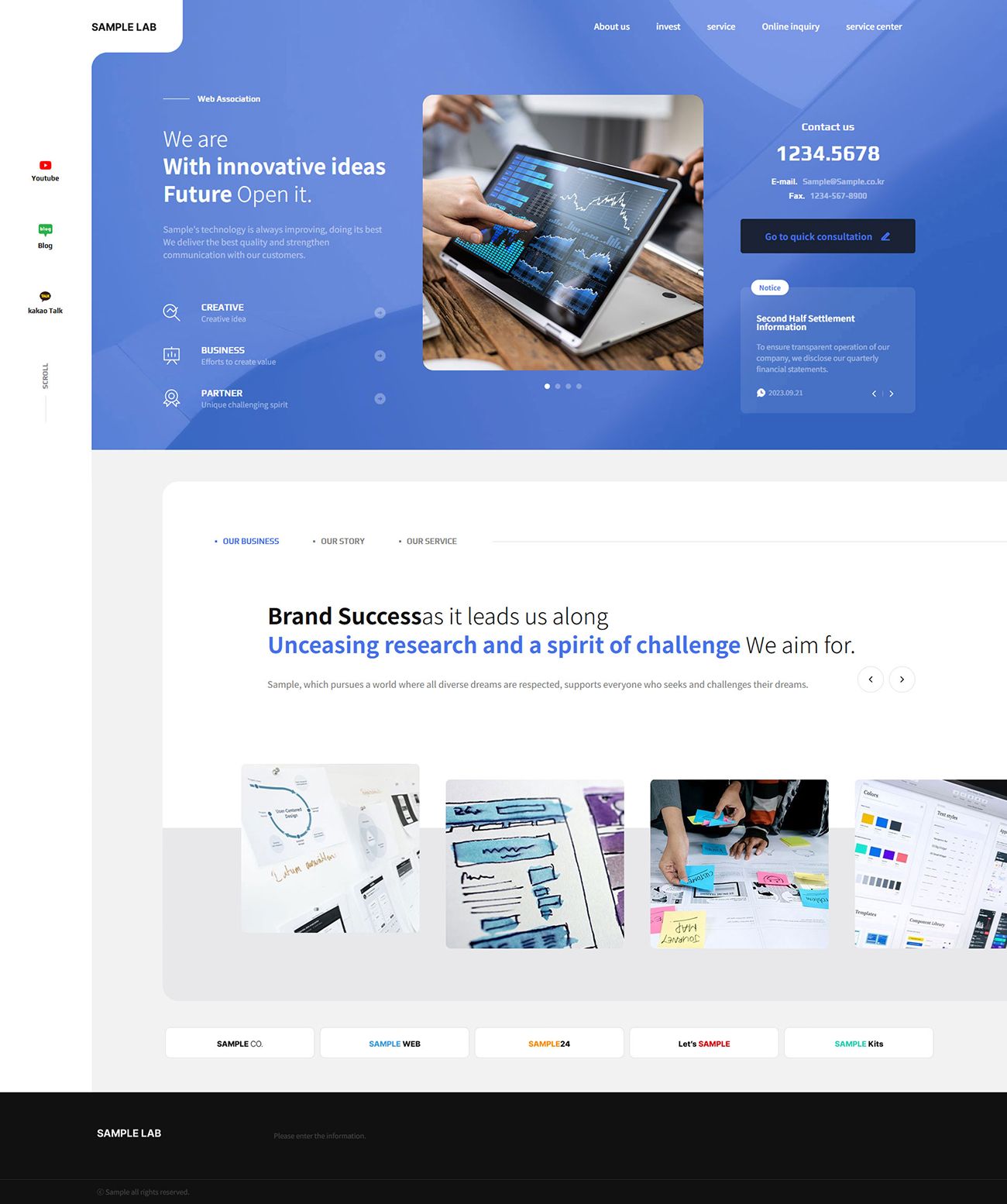 Corporate Technology & Innovation Website UI Template