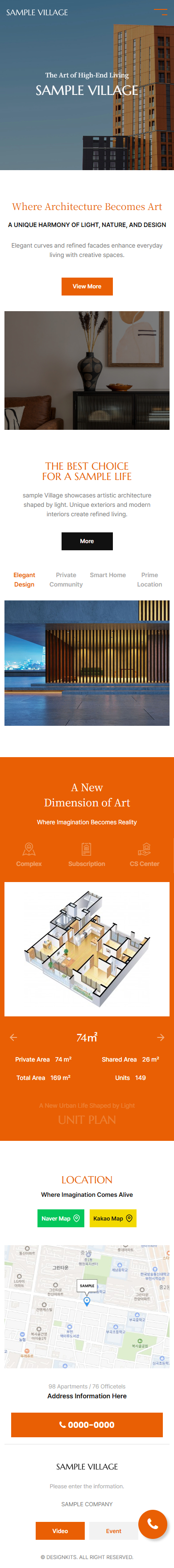 Premium Residence & Smart Home Real Estate Website UI Template mobile product image