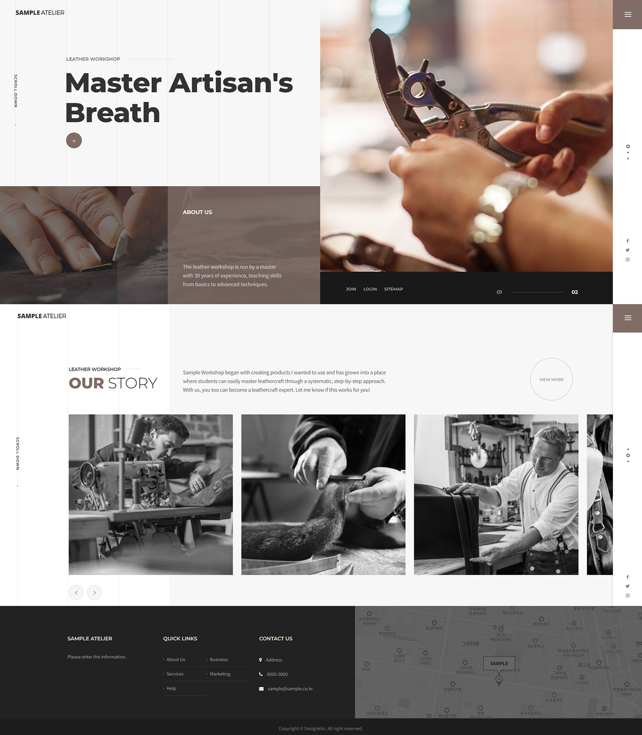 Artisan Workshop Brand HTML Template