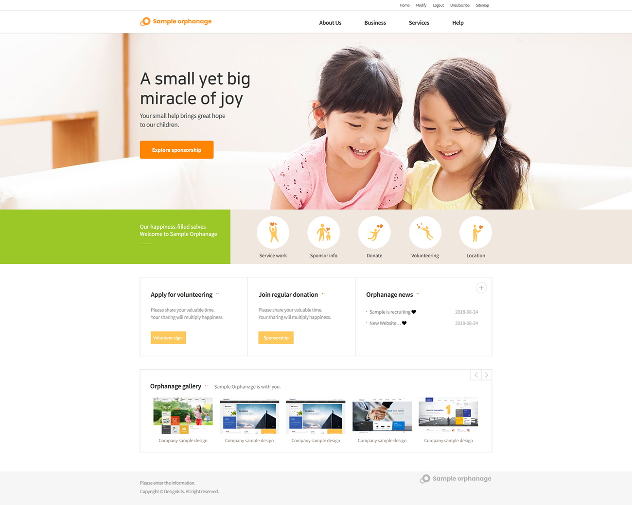 Nonprofit & Charity Website HTML Template for Donations