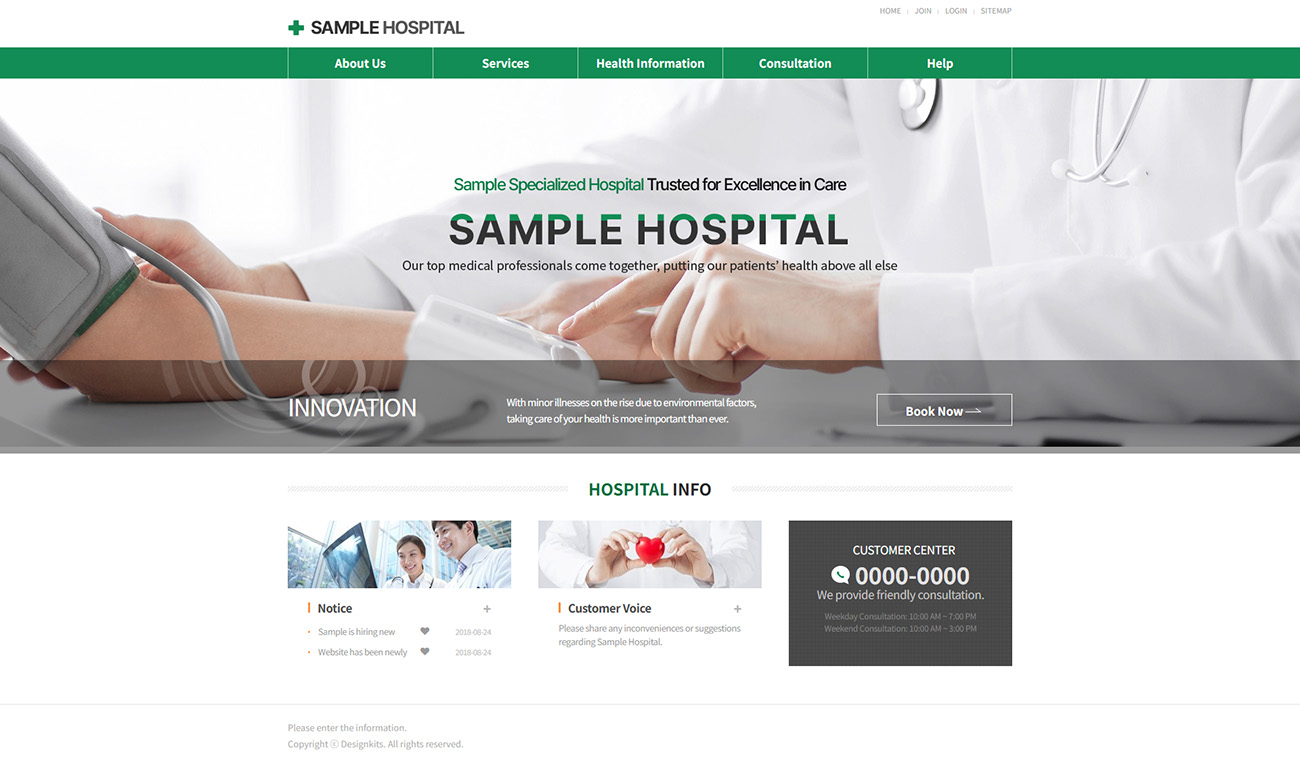 Modern Hospital & Healthcare Website HTML Template