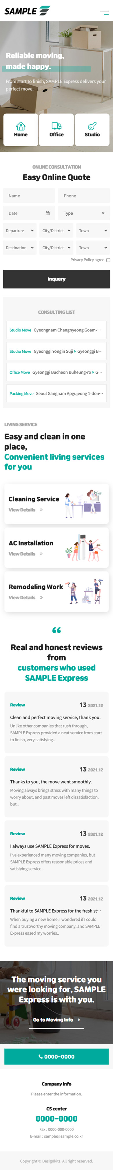 Home Service & Moving Platform HTML Template mobile product image