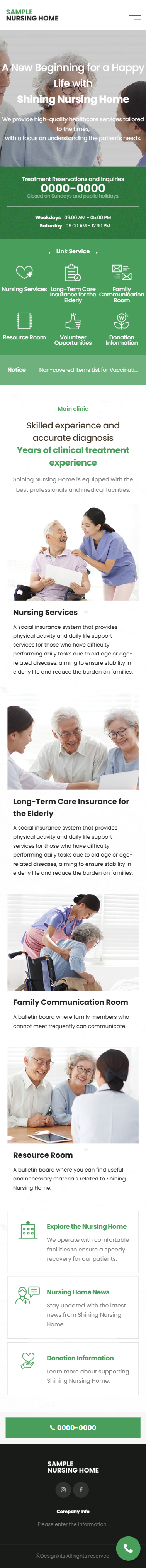 Nursing Home Website Template & Elderly Care HTML mobile product image