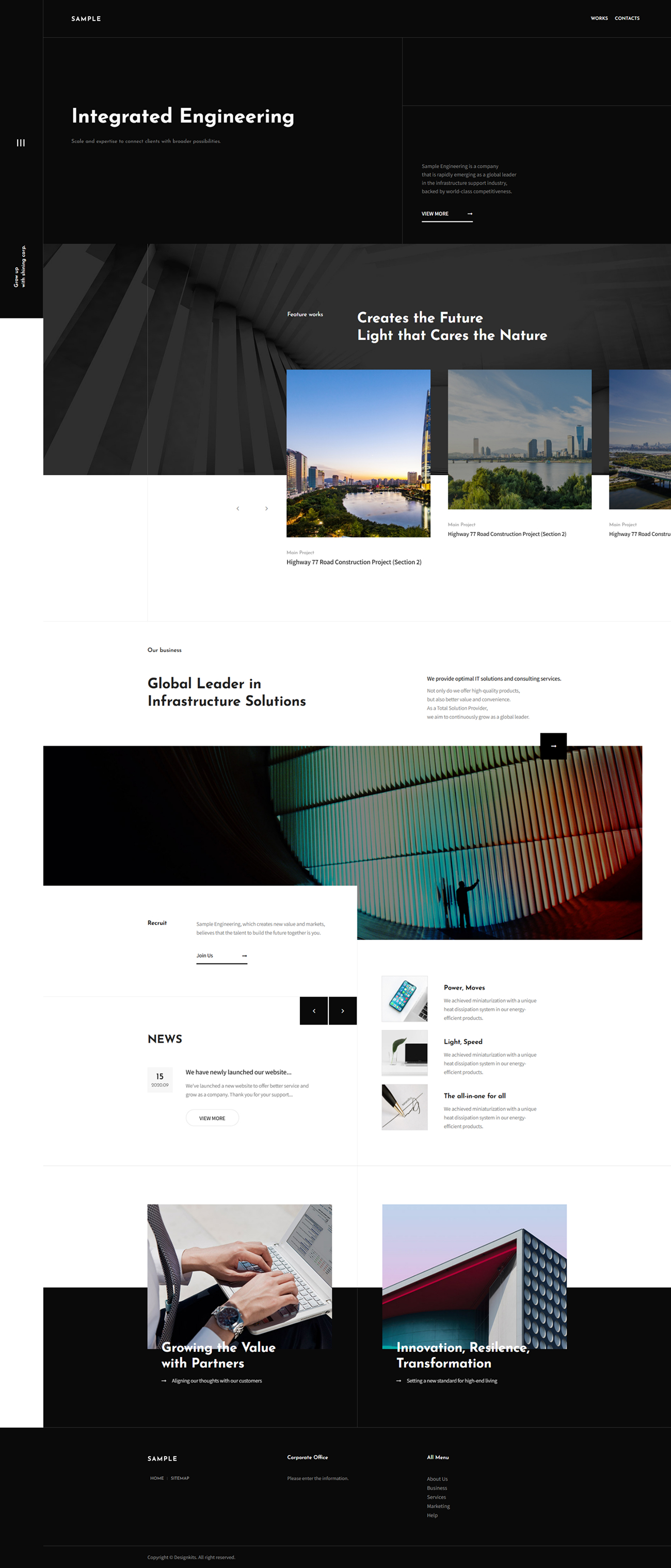 Engineering & Infrastructure Corporate HTML Template
