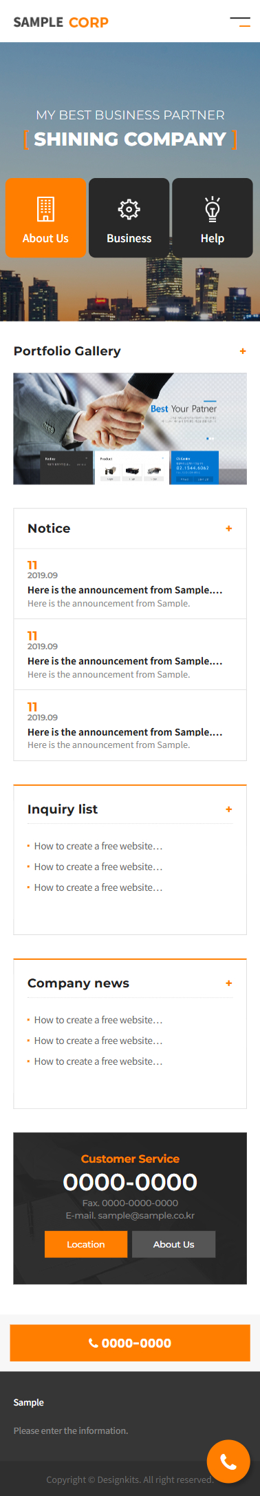 Modern Corporate Business Website HTML Template mobile product image