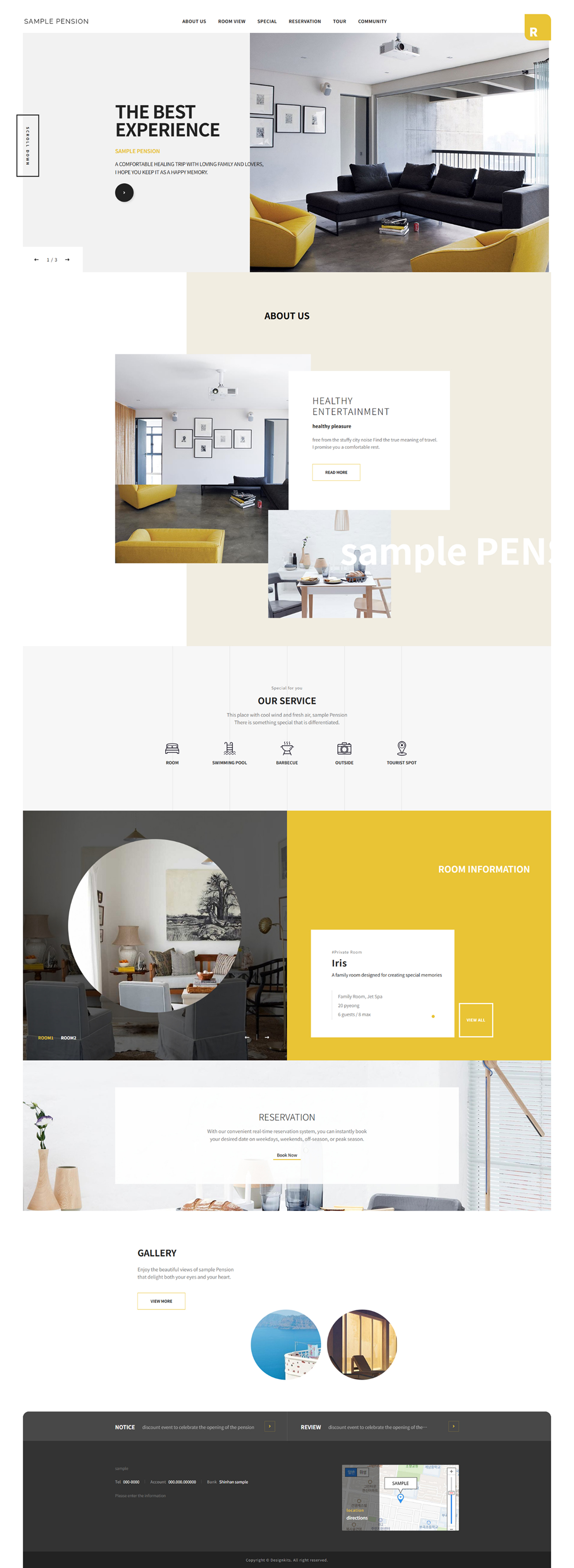Accommodation Interior Stay Website HTML Template