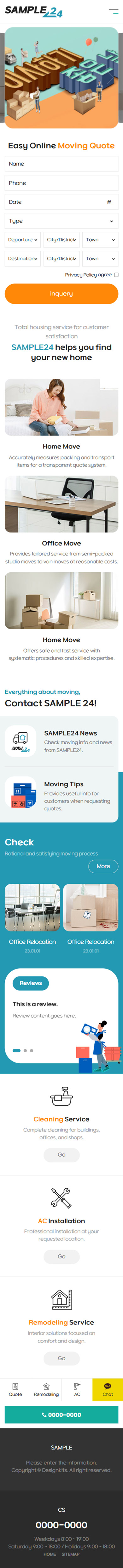 Moving Service Platform & Home Service HTML Template mobile product image