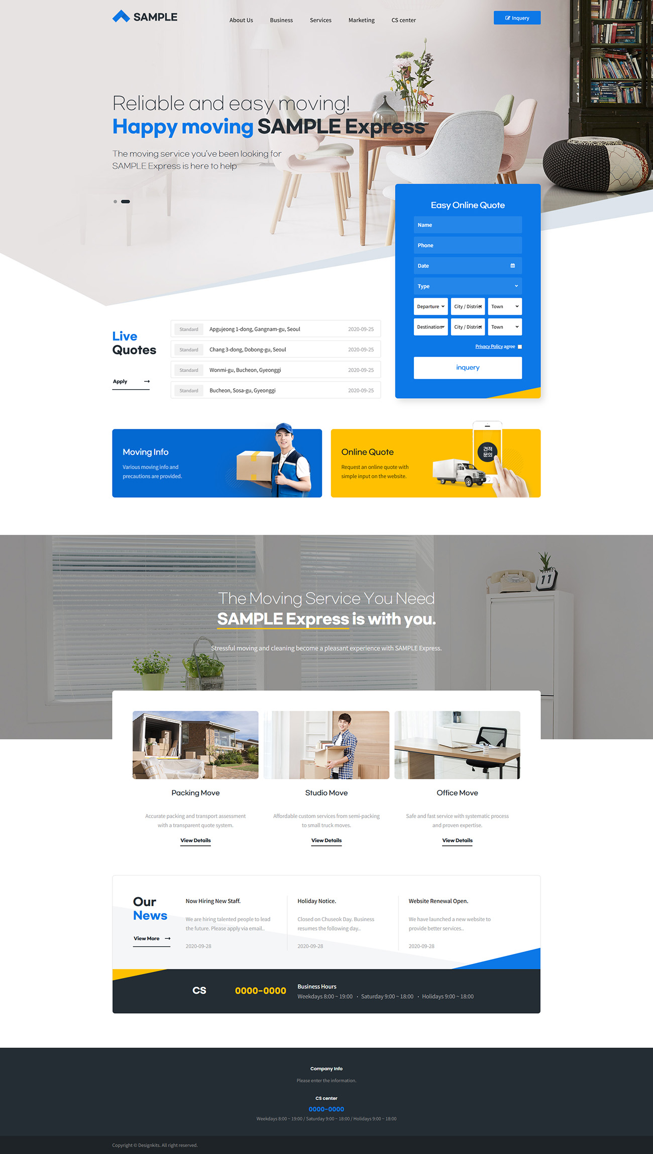 Moving Service & Relocation HTML Template