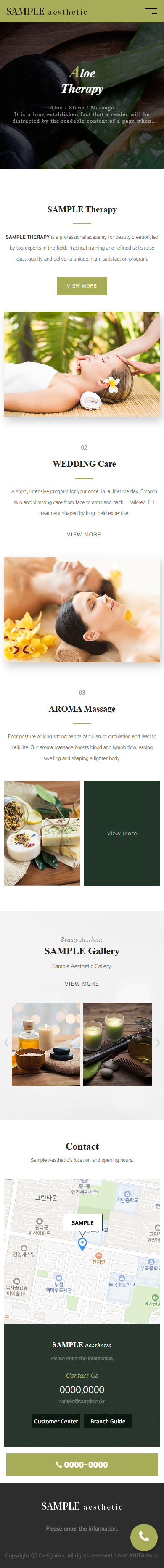 Beauty & Spa Therapy Website UI Template for Wellness Services mobile product image