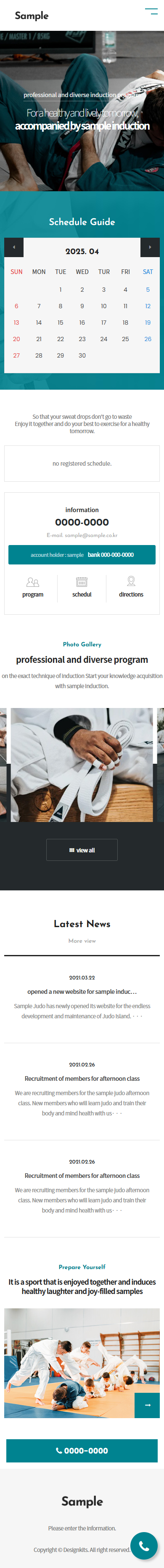 Martial Arts & Sports Academy HTML Template mobile product image