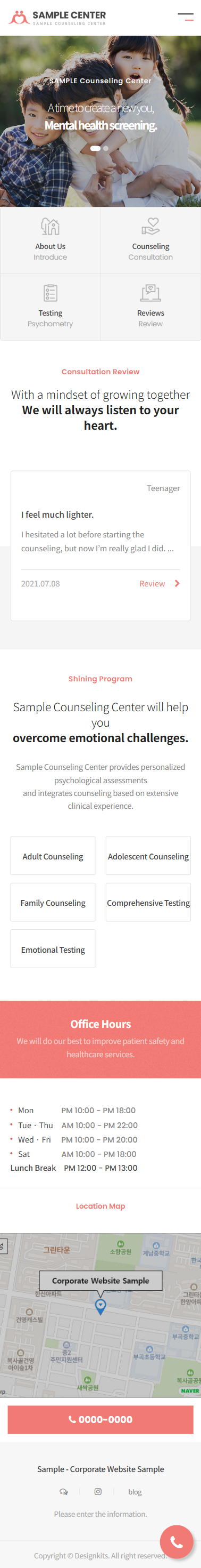 Counseling Center & Mental Health HTML Template mobile product image