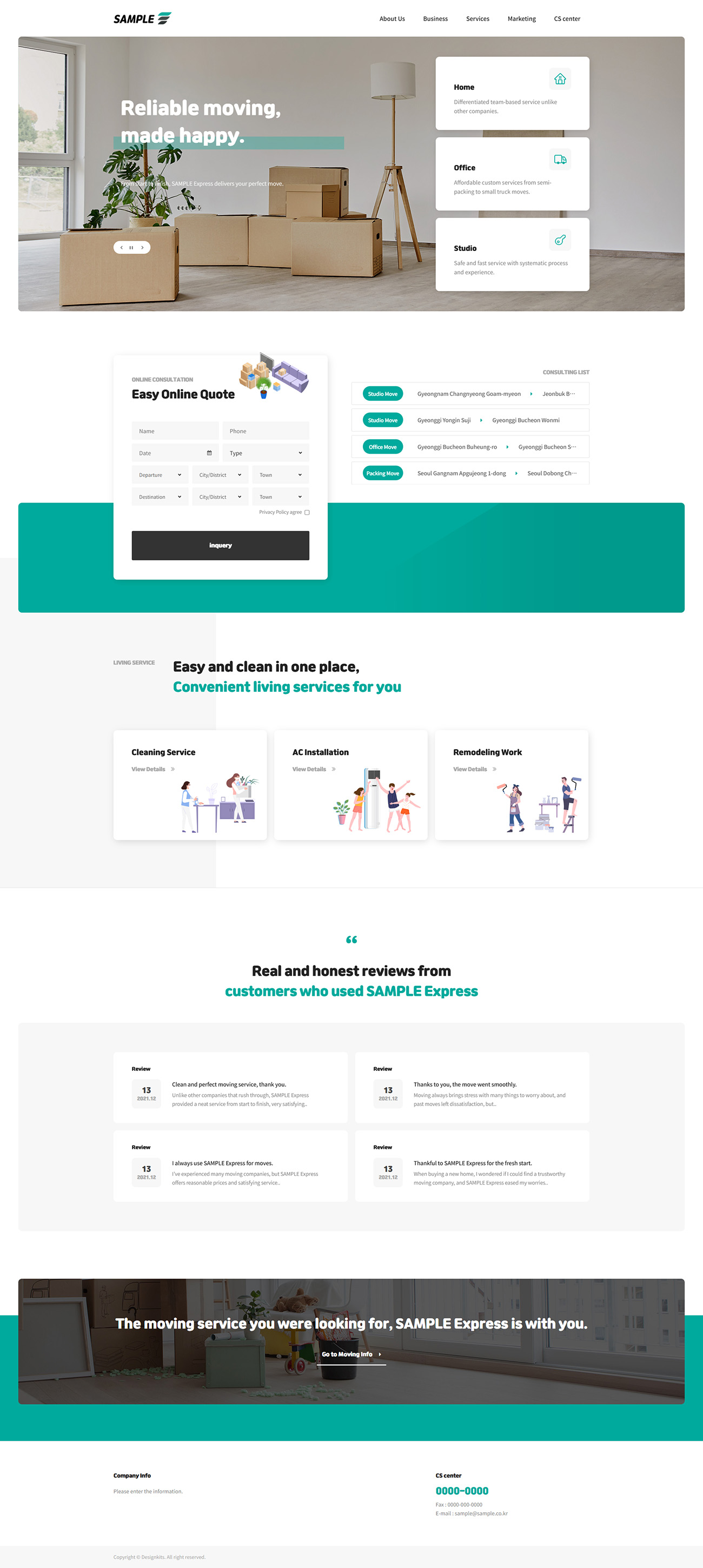 Home Service & Moving Platform HTML Template