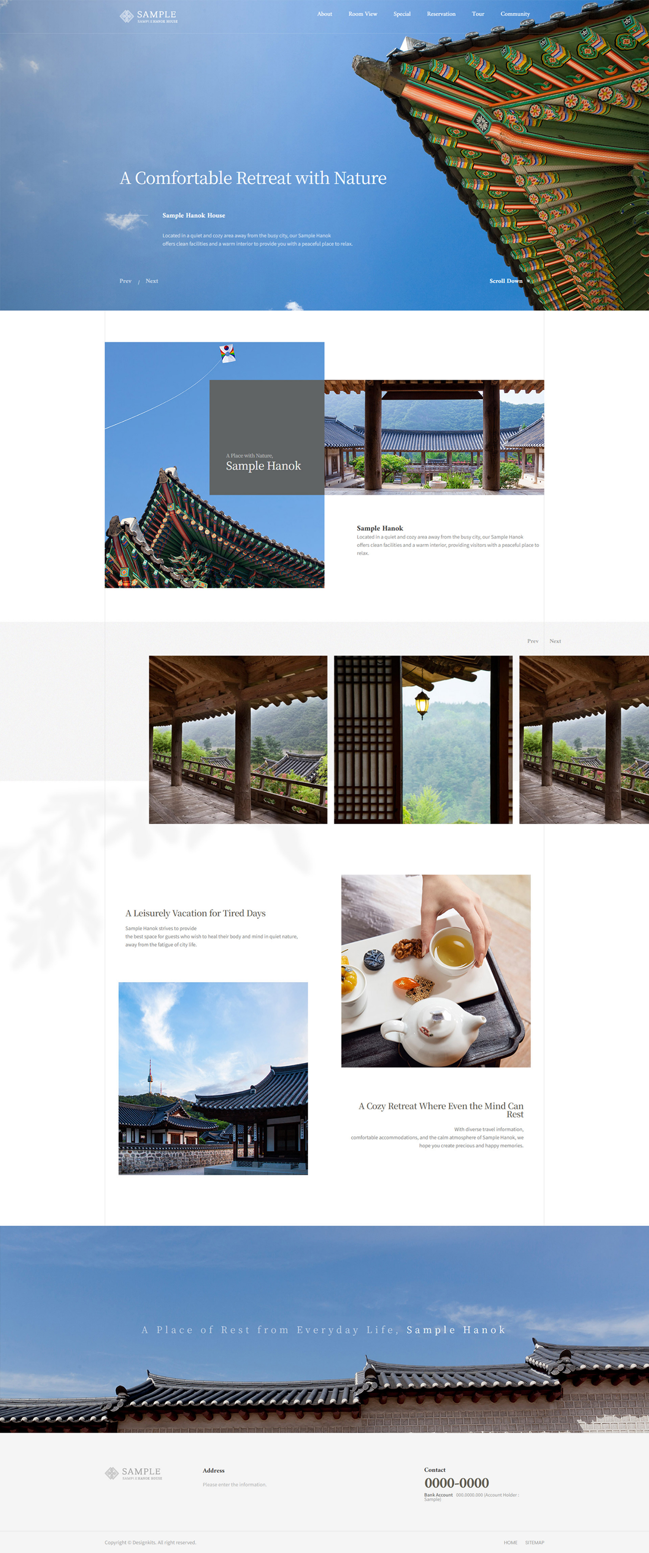 Hanok Stay Accommodation HTML Website Template