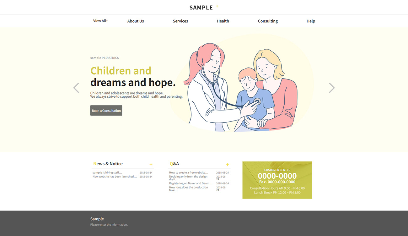 Pediatrics & Children Clinic Website HTML Template