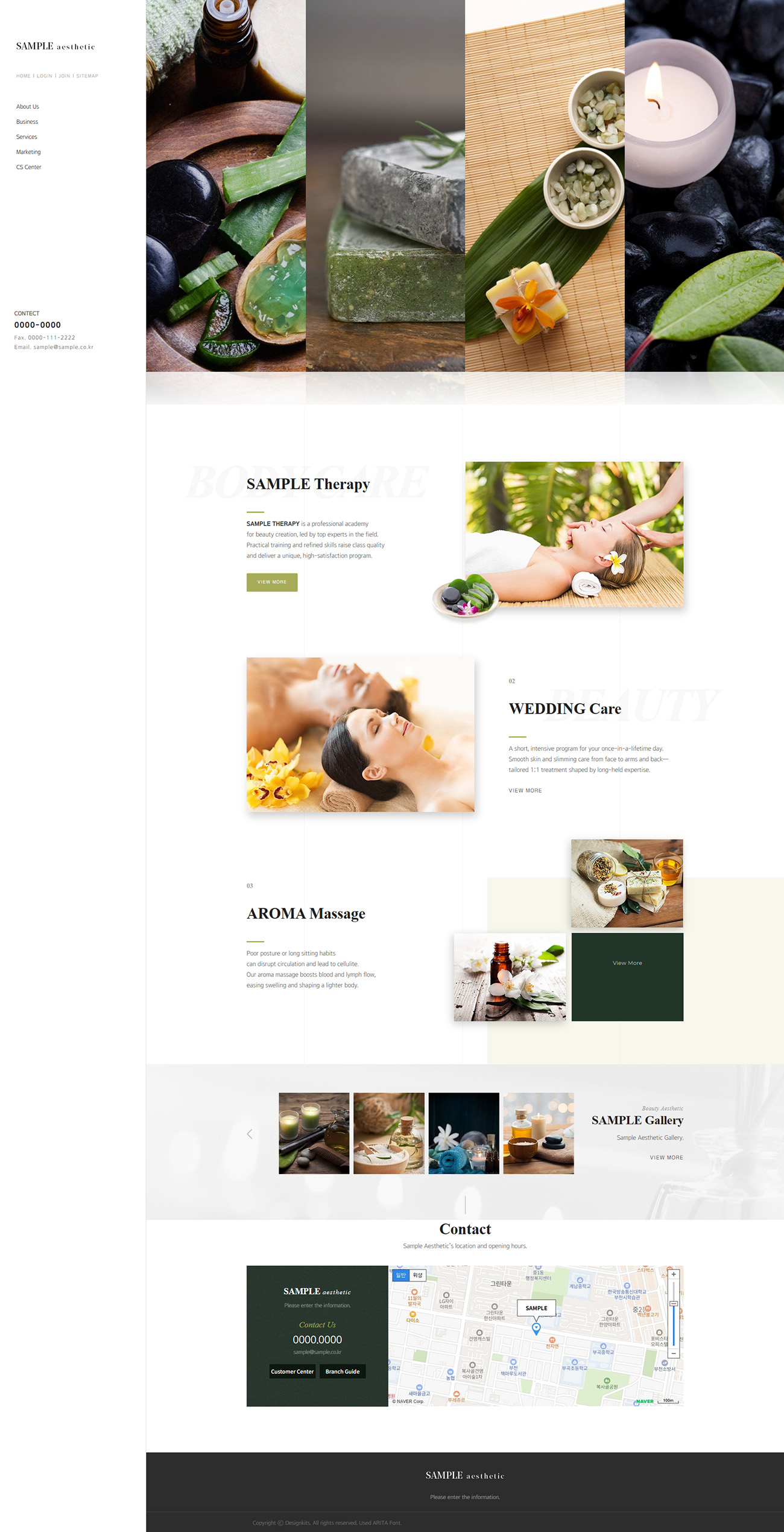Beauty & Spa Therapy Website UI Template for Wellness Services