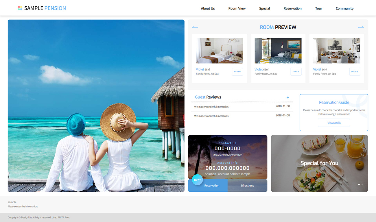 Beach Accommodation & Vacation Stay Website HTML Template