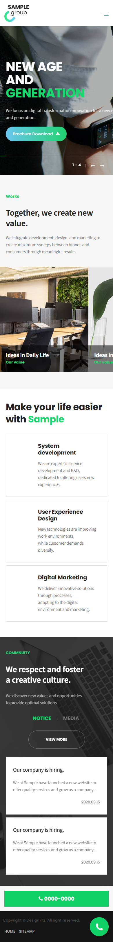Digital Agency & IT Service Corporate HTML Template mobile product image