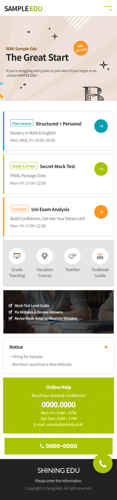 Modern Education & Academy Website HTML Template mobile product image